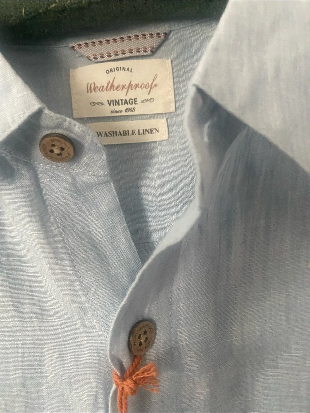 Weatherproof Light Blue Short-Sleeve Button-Down Linen Shirt 3 for $30 - Picture 2 of 5
